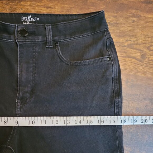 Maurices Jeans 10 R Everflex High Rise Slim Tummy Control Stretch Black - Picture 6 of 9